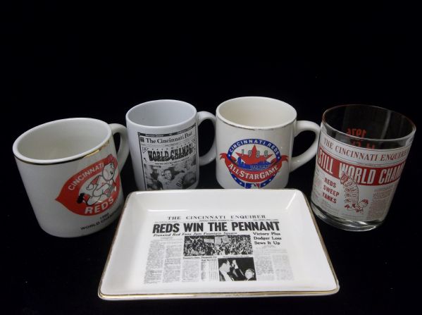 Cinc. Reds- 5 Glass/Ceramic Items