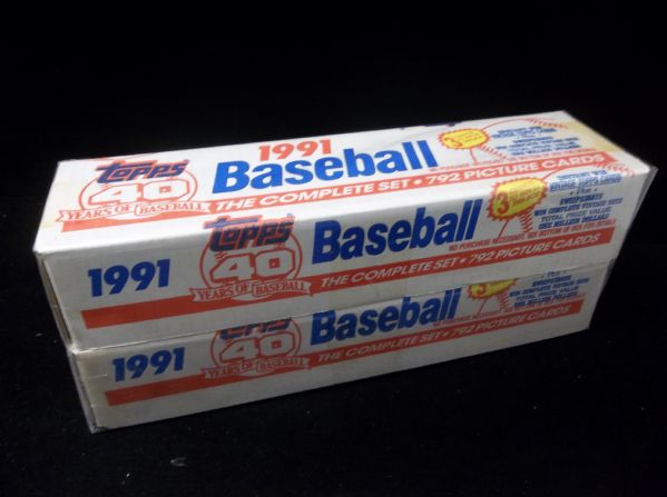 1991 Topps Baseball Factory Sealed Hobby Sets of 792- 2 Sets