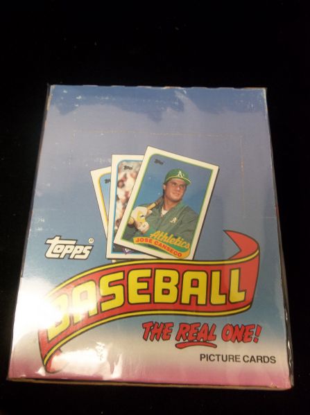1989 Topps Baseball- 1 Unopened Rack-Pack Box