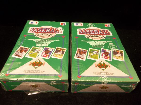 1990 Upper Deck Baseball- Two Unopened Low Series Wax Boxes