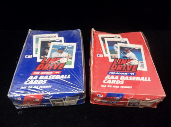1991 Line Drive Minor League Baseball- 1 Unopened Wax Box From “AA” & “AAA”