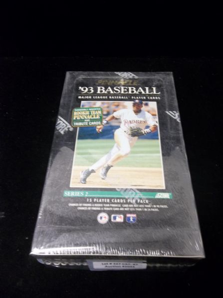 1993 Pinnacle Baseball- 1 Unopened Series #2 Wax Box