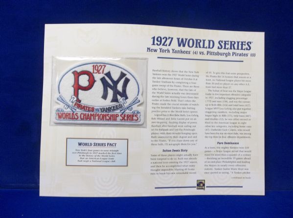 Willabee & Ward 1927 World Series N.Y. Yankees vs. Pittsburgh Pirates