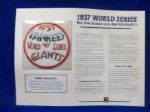 Willabee & Ward 1937 World Series N.Y. Yankees vs. N.Y. Giants Patch