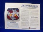 Willabee & Ward 1943 World Series N.Y. Yankees vs. St. Louis Cardinals Patch