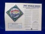 Willabee & Ward 1947 World Series N.Y. Yankees vs. Brooklyn Dodgers Patch