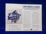 Willabee & Ward 1998 World Series N.Y. Yankees vs. San Diego Padres Patch