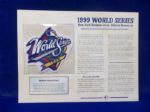 Willabee & Ward 1999 World Series N.Y. Yankees vs. Atlanta Braves Patch