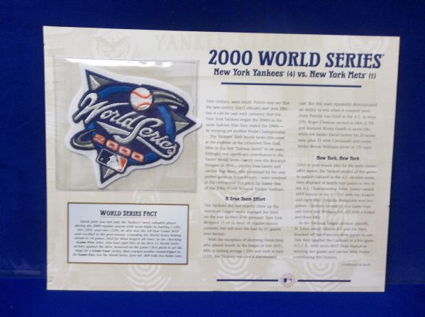 Willabee & Ward 2000 World Series N.Y. Yankees vs. N.Y. Mets Patch