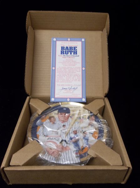 1993 Sports Impressions Hamilton Collection- Babe Ruth Collector Plate- 6-1/2”