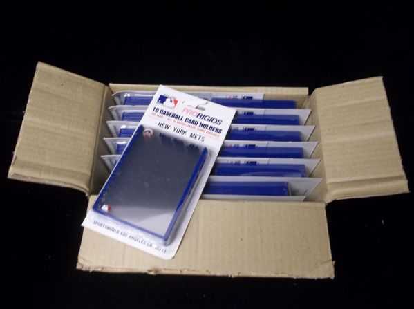 NY Mets Team Top Loaders- 2 Unopened Boxes of 120- Includes 24 retail packs of 10 holders each. 240 holders in all.