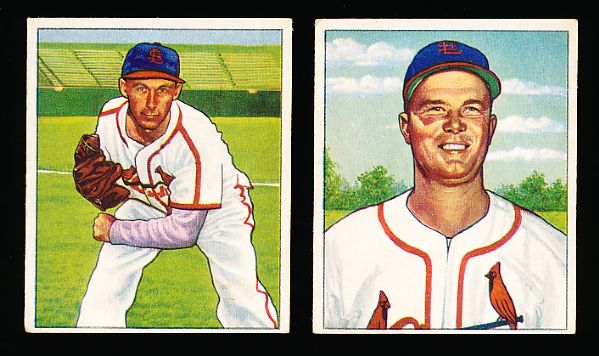 1950 Bowman Bb- 2 Diff. Cardinals
