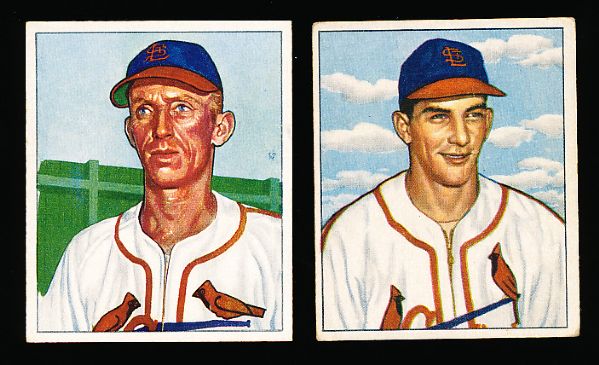 1950 Bowman Bb- 2 Diff. Cardinals