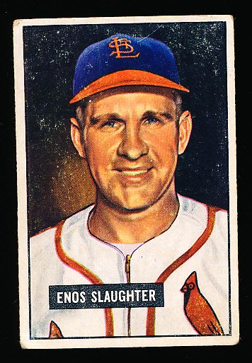 1951 Bowman Bb- #58 Enos Slaughter, Cardinals