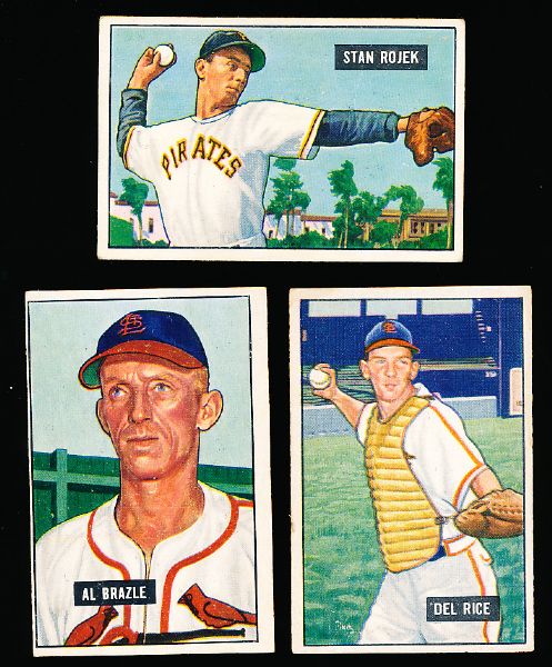 1951 Bowman Bb- 3 Diff. Cardinals