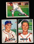 1951 Bowman Bb- 3 Diff. Hi# Cardinals