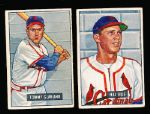 1951 Bowman Bb- 2 Diff. Hi# Cardinals
