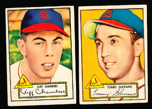 1952 Topps Bb- 2 Diff. Cardinals