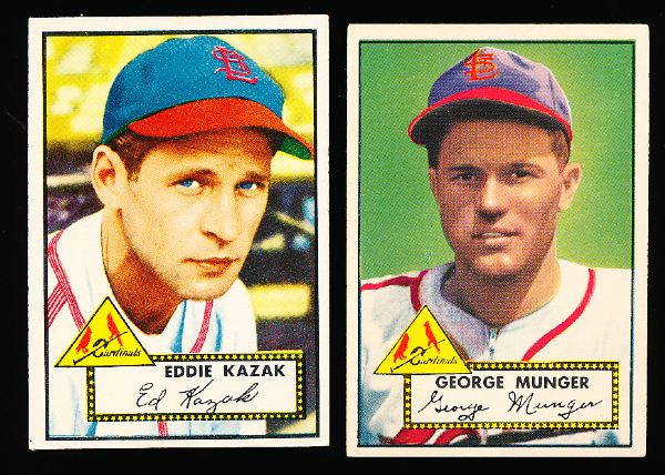 1952 Topps Bb- 2 Diff. Cardinals