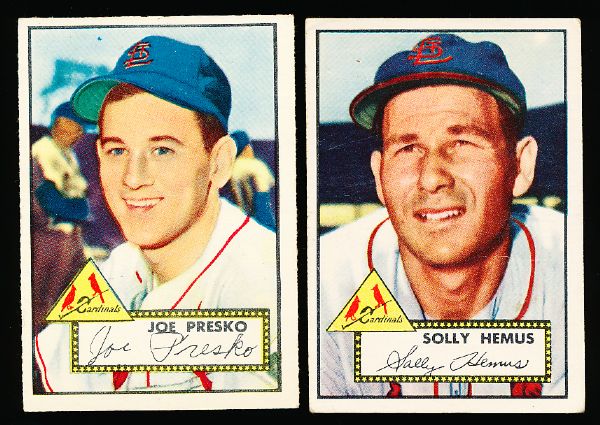 1952 Topps Bb- 2 Diff. Cardinals