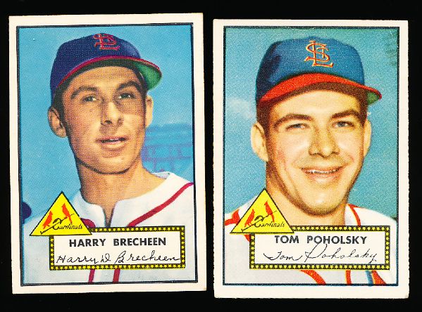 1952 Topps Bb- 2 Diff. Cardinals