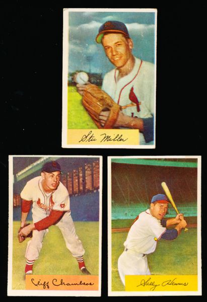 1954 Bowman Bb- 4 Diff. Cardinals