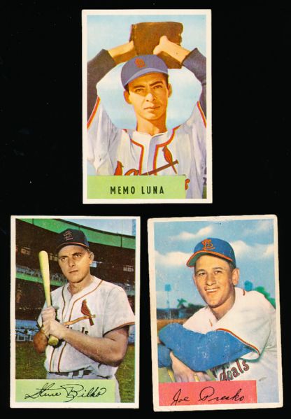 1954 Bowman Bb- 4 Diff. Cardinals
