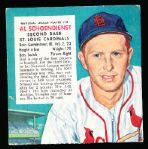 1954 Red Man- No Tabs- NL #10 Al Schoendienst, Cardinals