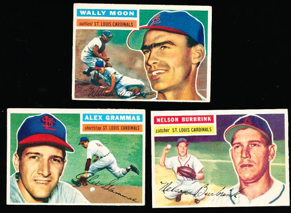 1956 Topps Baseball- 3 Diff. Cardinals