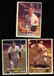1957 Topps Baseball- 3 Diff. Cardinals