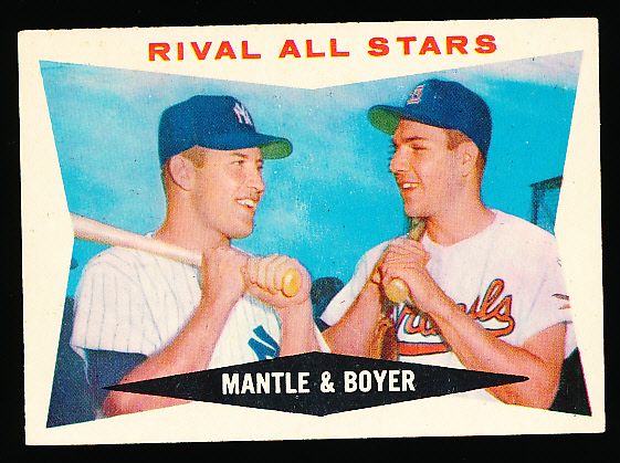 1960 Topps Bb- #160 Mantle & Boyer