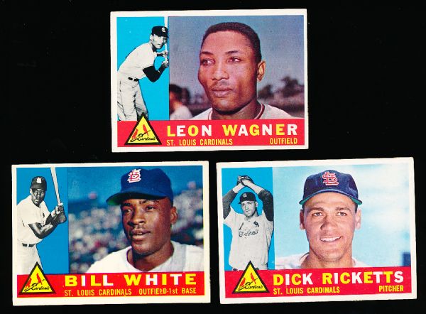 1960 Topps Bb- 6 Diff. Cardinals