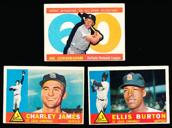 1960 Topps Bb- 6 Diff. Cardinals