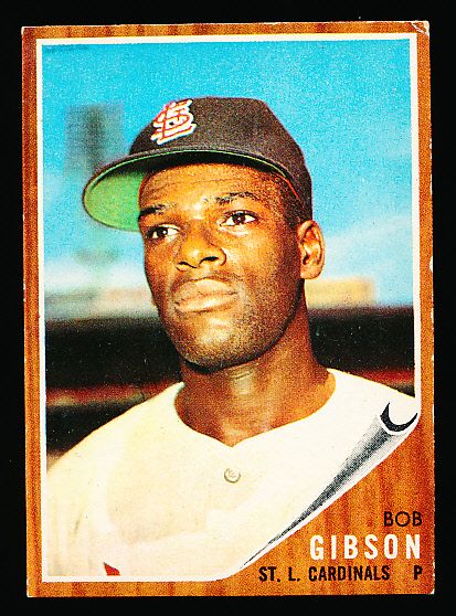 1962 Topps Bb- #530 Bob Gibson, Cardinals- Hi#
