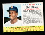 1963 Post Bb- #166 Bob Gibson, Cardinals