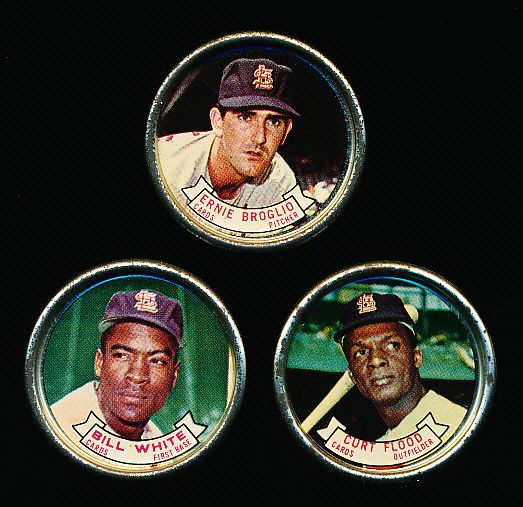 1964 Topps Bb Coins- 5 Diff. Cardinals