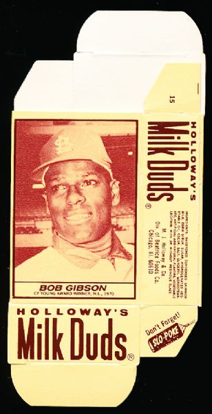 1971 Milk Duds Baseball- Complete Flat Box- Bob Gibson