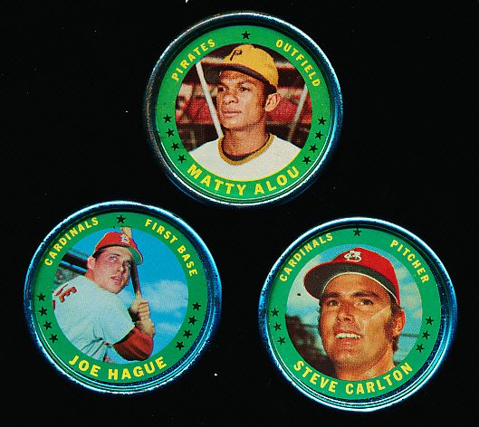 1971 Topps Baseball Coins- 7 Diff. Cardinals