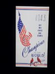 1943 St. Louis Cardinals Roster Schedule- Trifold