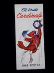 1963 St. Louis Cardinals Roster/Schedule