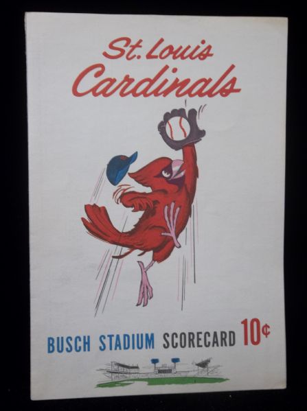 1963 St. Louis Cardinals Scorecard vs. Phillies