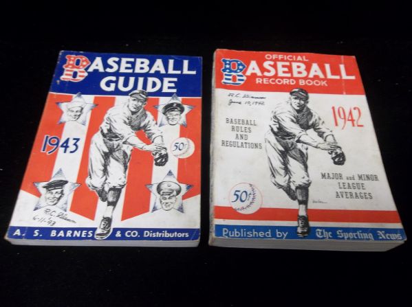 1942 & 1943 Sporting News Baseball Guides