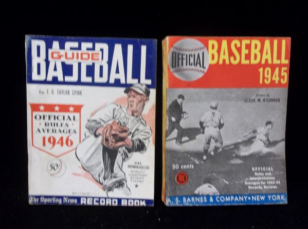 1945 & 1946 Sporting News Baseball Guides