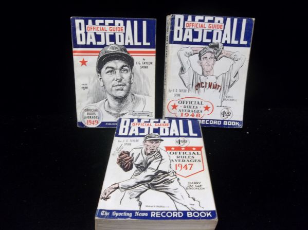 1947, 1948, 1949 Sporting News Baseball Guides