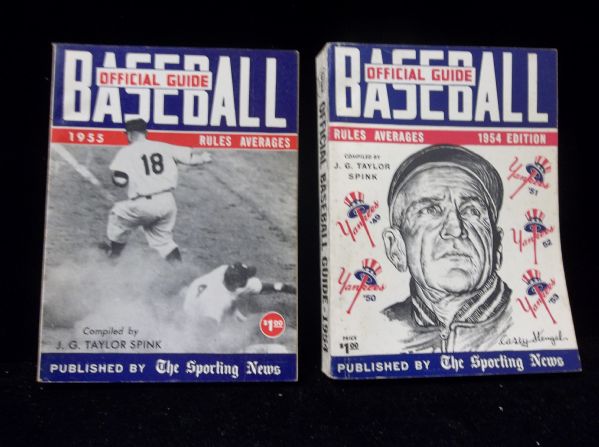 1954, 1955 The Sporting News Baseball Guides