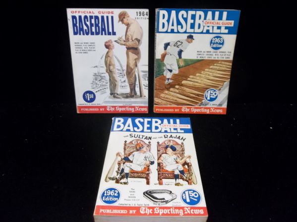 1962, 1963, 1964 The Sporting News Baseball Guides