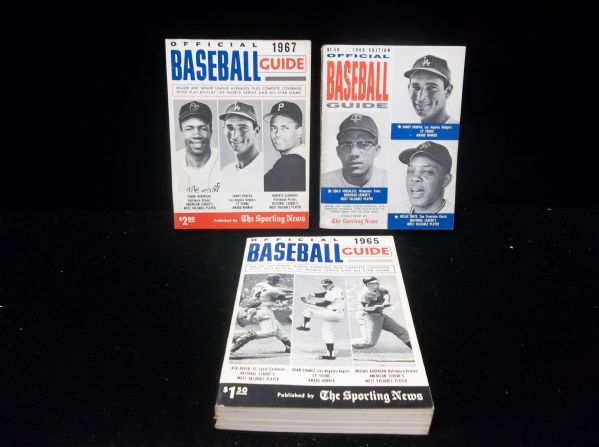 1965, 1966, 1967 The Sporting News Baseball Guides