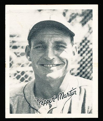 1936 Goudey Bb- Pepper Martin- “Three Bagger/Out” on back