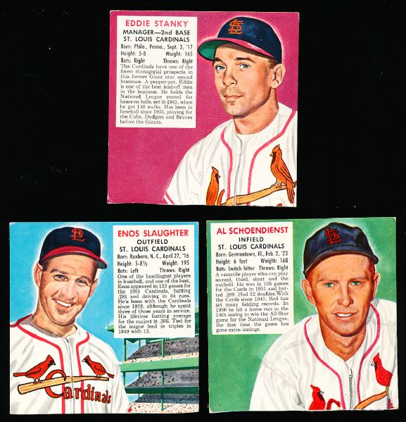 1952 Red Man- No Tabs- 4 Diff. Cardinals