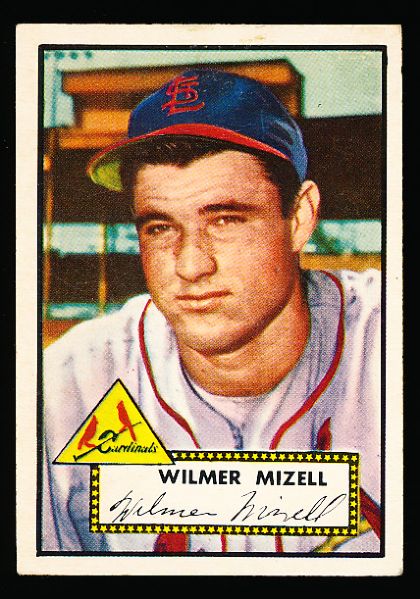 1952 Topps Bb- #334 Wilmer Mizell, Cardinals- Hi#